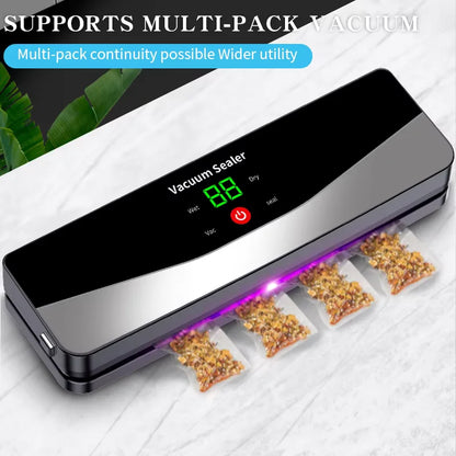 Wireless Vacuum Sealer UV Sterilisation | Wet & Dry | Built-in Cutter - EditWell