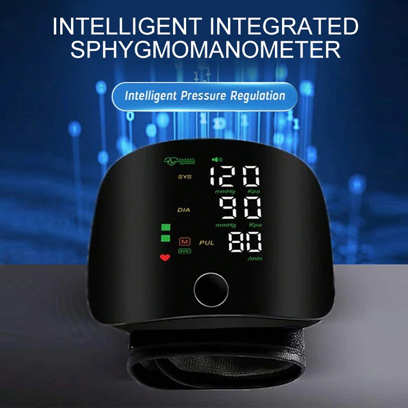 Wrist Blood Pressure Monitor | Digital | Heart Rate | Rechargeable - EditWell