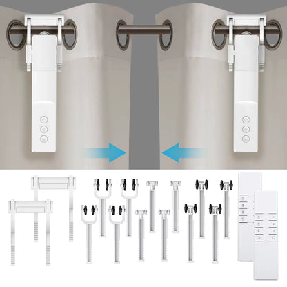 Zigbee Smart Curtain Robot Motor | Alexa & Google Home Compatible | RF Remote | Roman Rod I-Track U-Track | Tuya Smart Life App | Rechargeable Automatic Curtain Opener - EditWell
