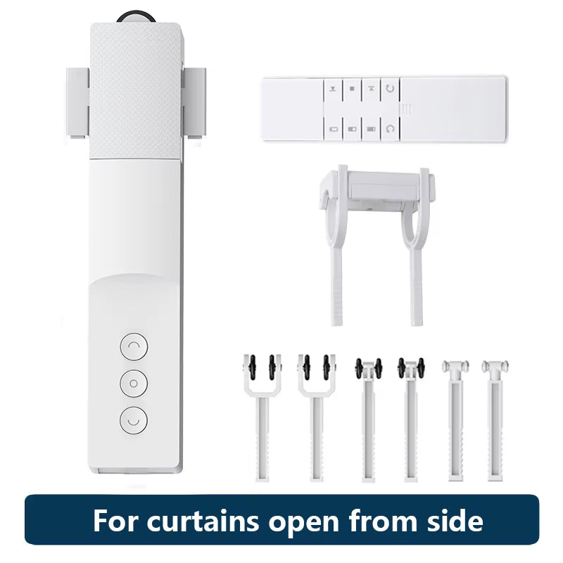 Zigbee Smart Curtain Robot Motor | Alexa & Google Home Compatible | RF Remote | Roman Rod I-Track U-Track | Tuya Smart Life App | Rechargeable Automatic Curtain Opener - EditWell