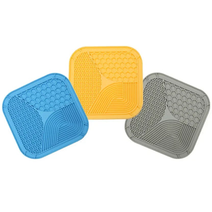 Pet Suction Cup Lick Pad Pet Lunch Mat Slow Food Pad for Cats and Dogs