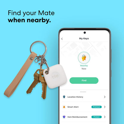 Mate (2022) Bluetooth Item Finder, 2 Pack, 60M Finding Range, Works with Alexa Remotes