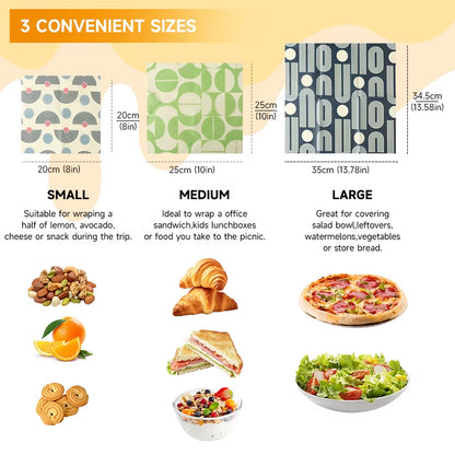 Sustainable Fresh Keeping Food Wrap, Xl Baker Bag,Wax Paper, Beeswax Reusable Food Wrap