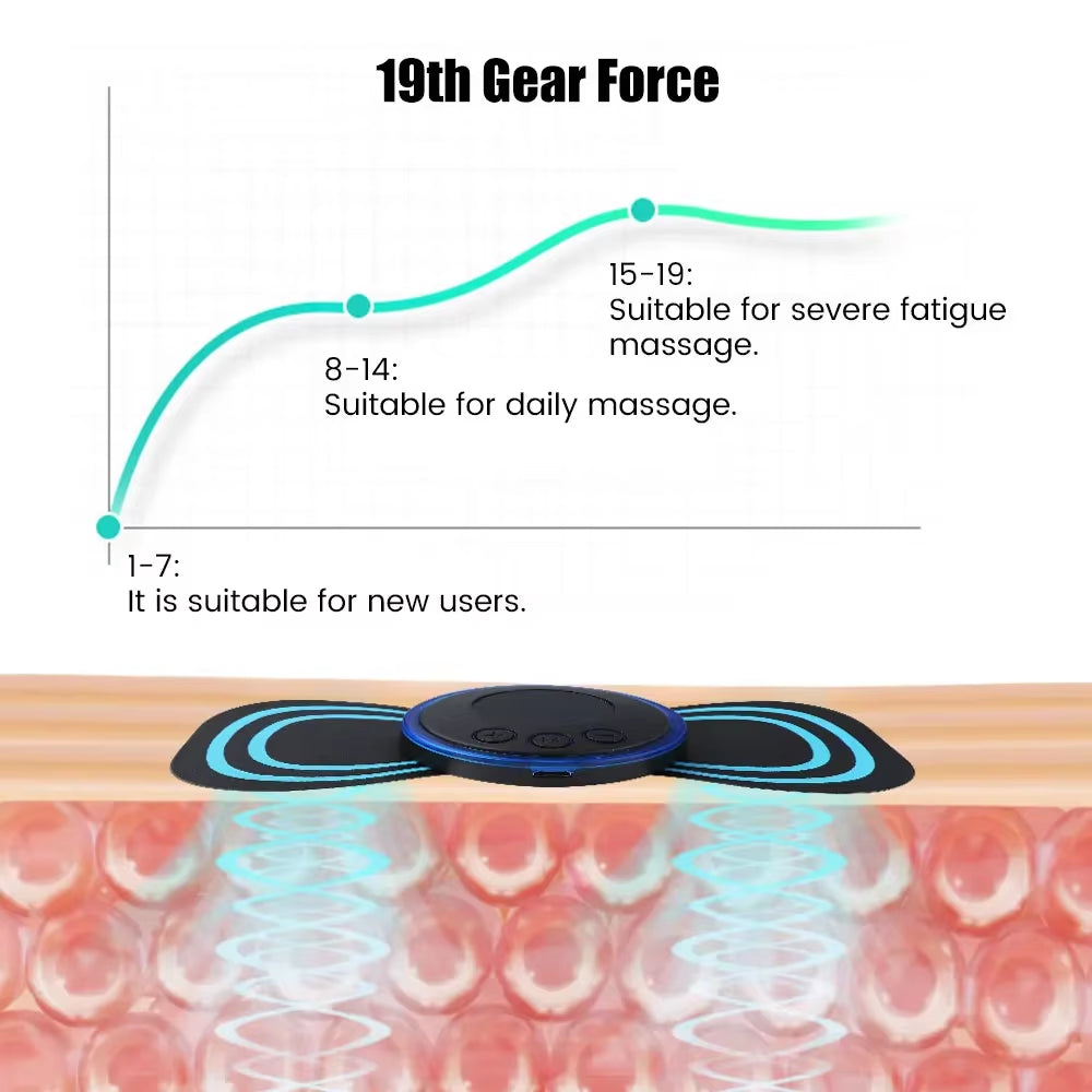 EMS Cervical Spine Massager Mini Electric Neck Massager Tens Low Pulse for Neck 