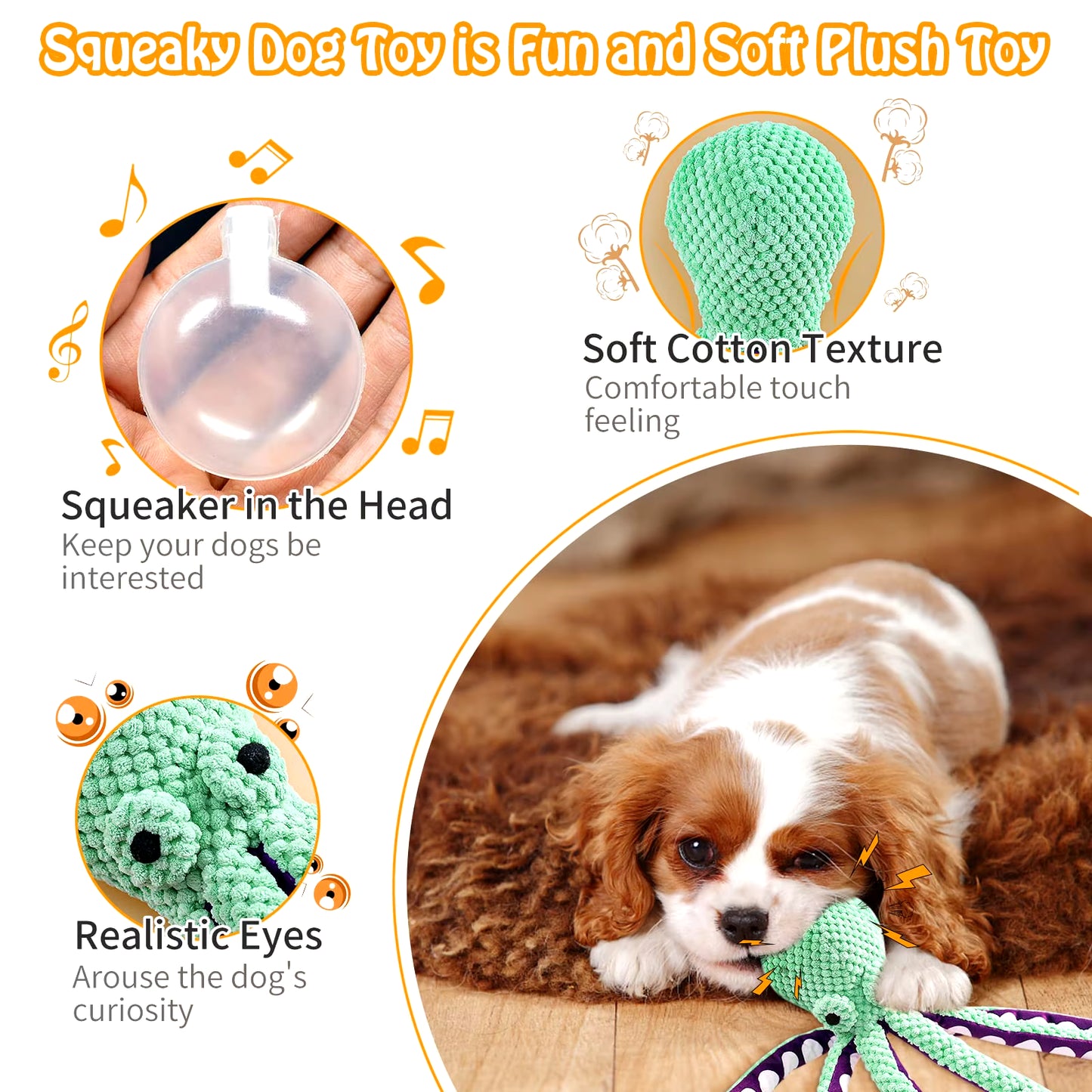 Interactive Plush Octopus Shell Puzzle Toy for Dogs and Cats - Durable Chew Toy for Dental Health and Engagement