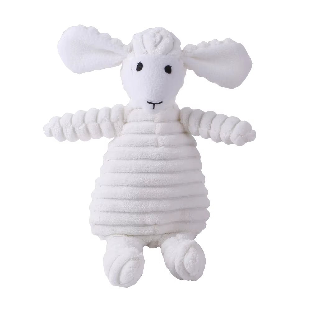 Corduroy Plush Dog Toys - Squeaky and Bite-Resistant Chew Toys for Small and Large Dogs