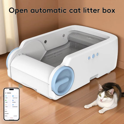Open Smart Cat Litter Box Automatic Self Cleaning,Remote Control via App