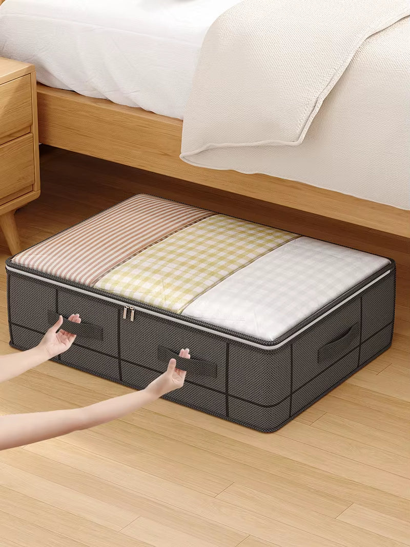 Heavy-Duty Under-Bed Storage Bag Foldable Storage Box Bedding Clothes