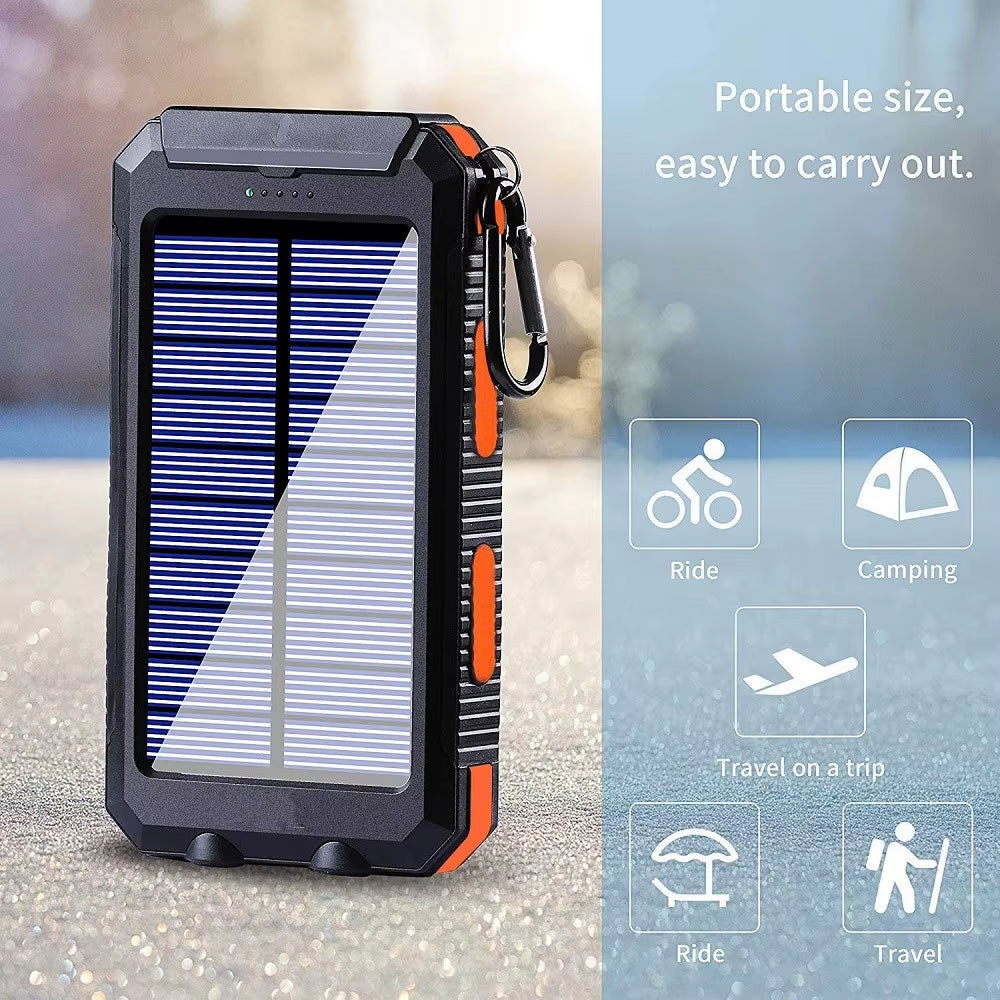 Solar Power Bank 80000Mah Portable Charging Poverbank External Battery Charger