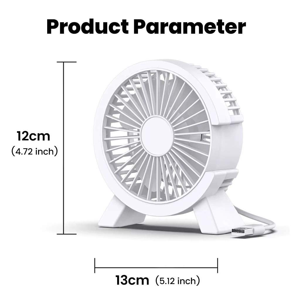 Mini USB Rechargeable Table Fan Portable USB Small Fan Fan for Student Dormitory Computer Summer Gadget Home Desk Office