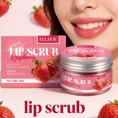 Strawberry Lip Scrub Exfoliating Preventing Drying Cracking Improve moisturizing Brightening Lip Care