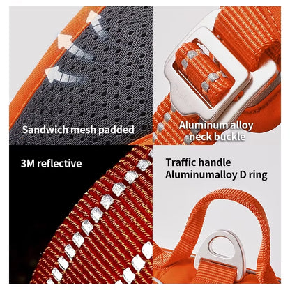 TRUE LOVE Pet Harness No Pull Nylon Reflective Dog Harness Adjustable