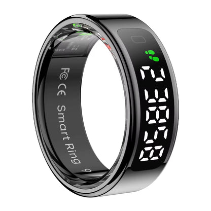 2025  R12 Smart Ring with Display Screen and Touch, Wireless Charging, Health Manager