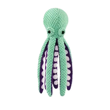 Interactive Plush Octopus Shell Puzzle Toy for Dogs and Cats - Durable Chew Toy for Dental Health and Engagement