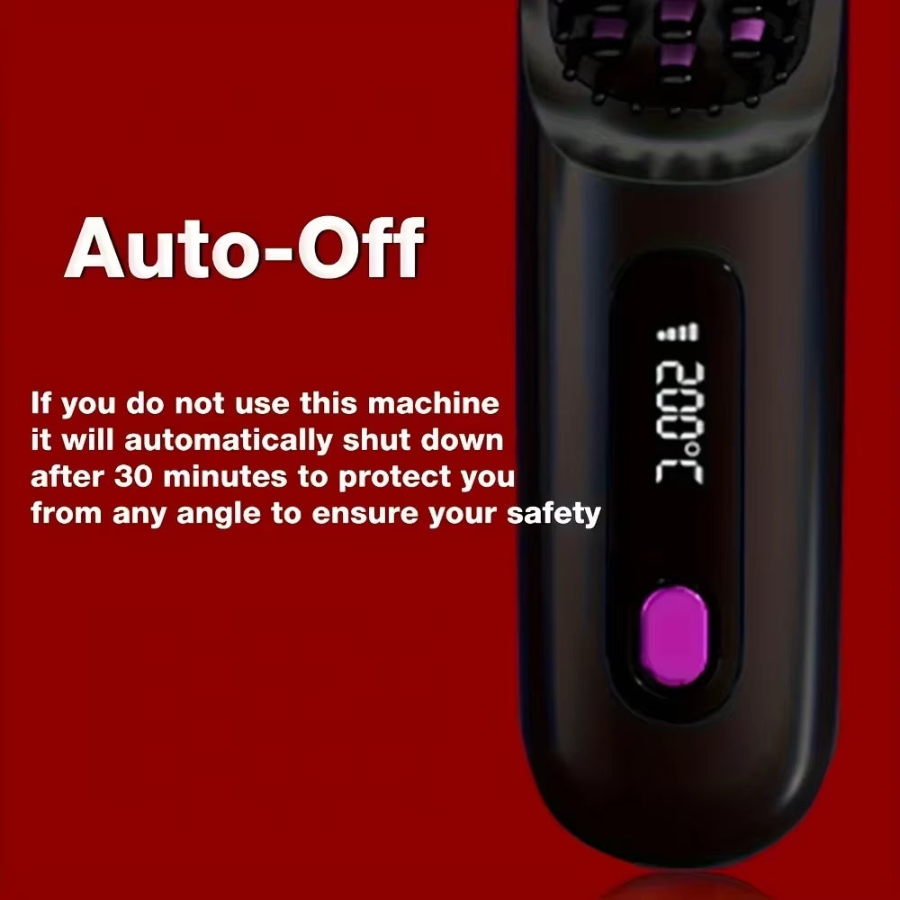 Wireless Hair Straightener Brush Ceramic Heating Smooth Hair Care Comb