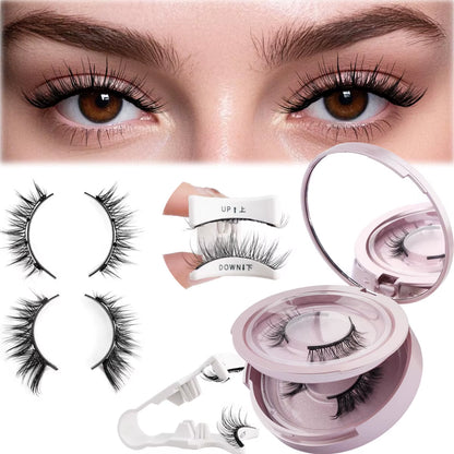 2 Pairs Magnetic Eyelash Natural Look Fluffy False Eyelashes Reusable Magnetic Eyelash Set
