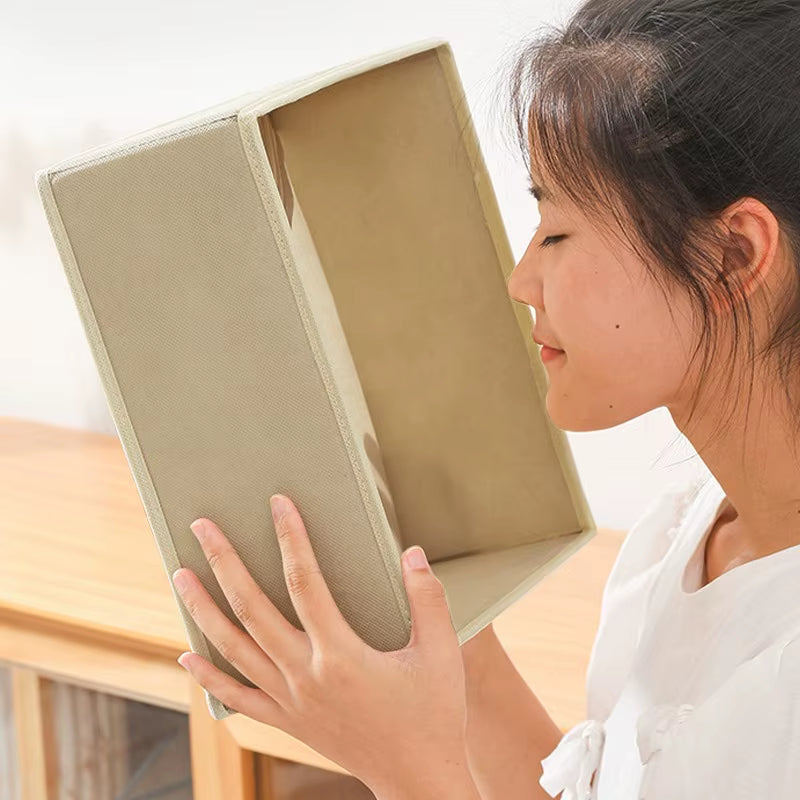 3Pcs/1Set Storage Box Foldable Non-Woven Storage Box Six-Piece Set 