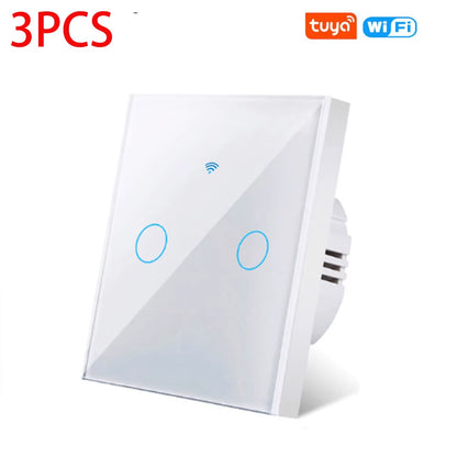 EU Wifi Smart Light Switches Touch Switch RF433 No Neutral Wire Smart Home Life