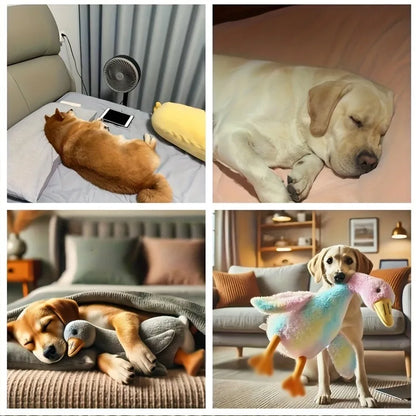 50cm Soft Colorful Duck Plush Toy for Cats and Dogs - Anxiety-Relieving Companion for Pets