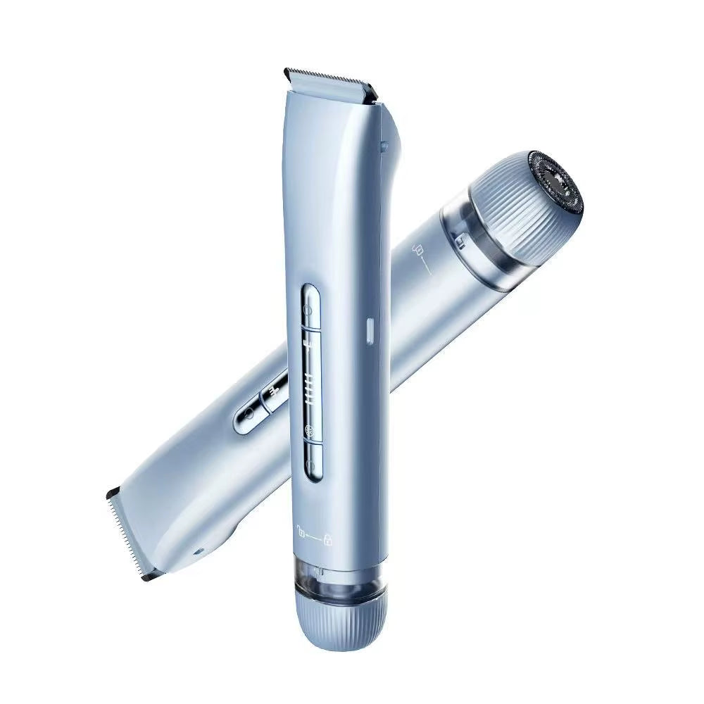 Electric Razors for Women 2-In-1 Rechargeable Bikini Trimmer Painless Body Hair Remover for Ladies Pubic, Legs, Face, Underarms