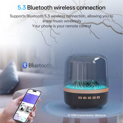 Transparent LED Bluetooth Speaker 5.3 | Breathing Lamp | 57mm Bass