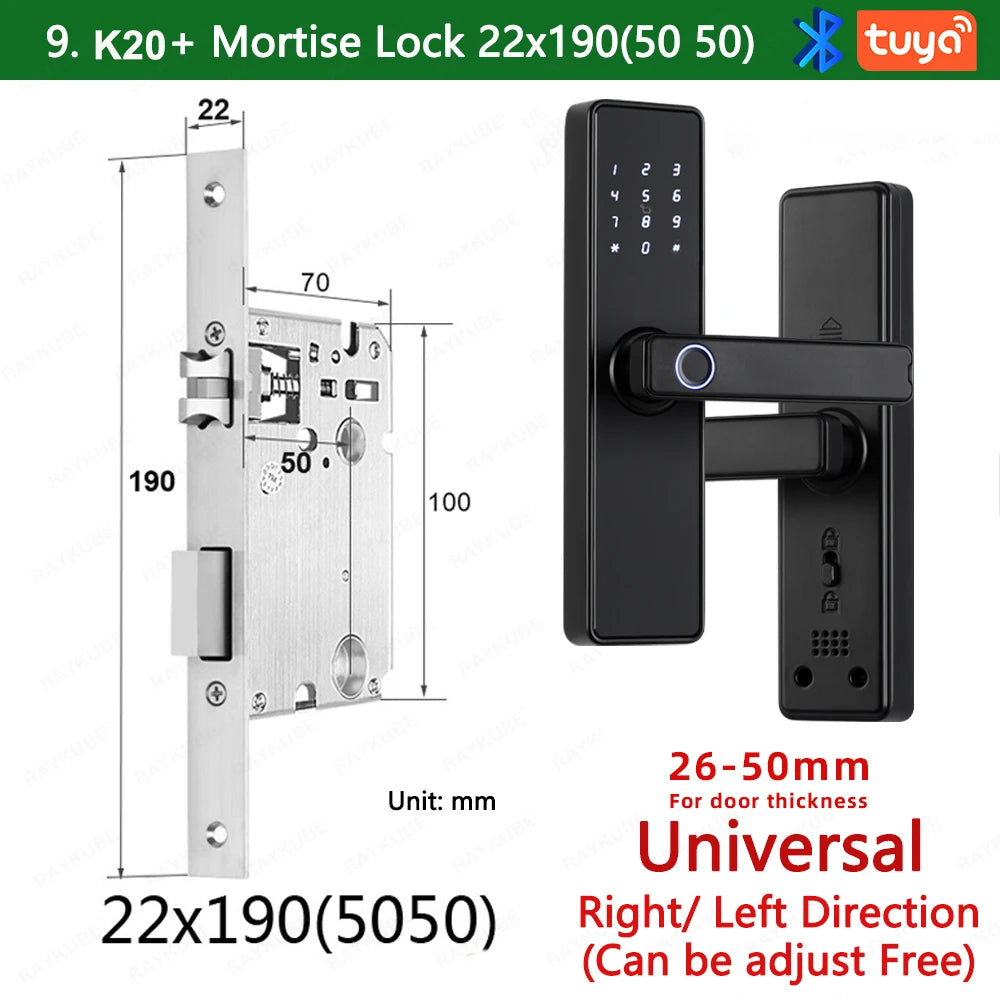 9-Language Biometric Fingerprint Door Lock Electronic Door Lock 