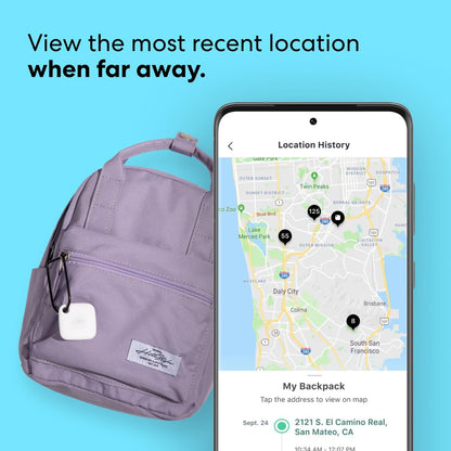 Mate (2022) Bluetooth Item Finder, 2 Pack, 60M Finding Range, Works with Alexa Remotes