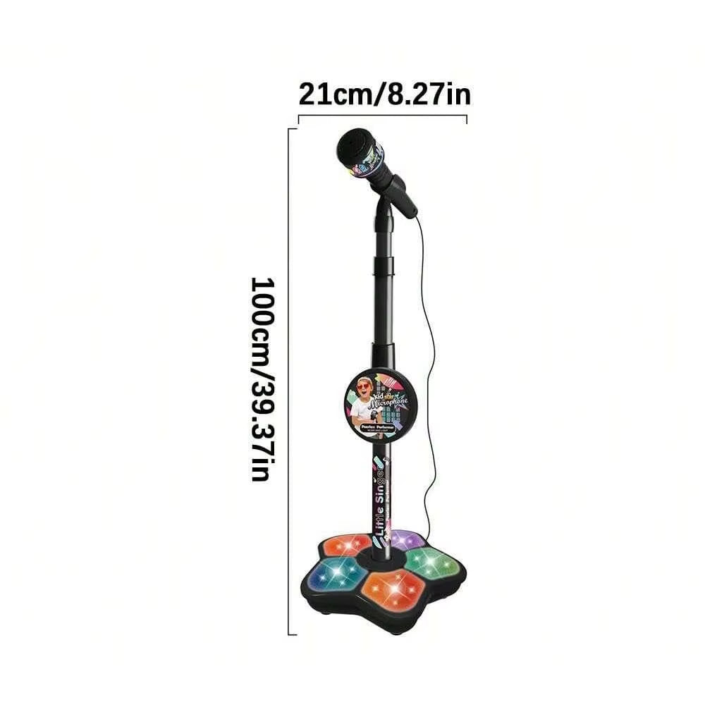 Children's Portable Karaoke Microphone Stand, Durable Electronic Karaoke Toy for Parties