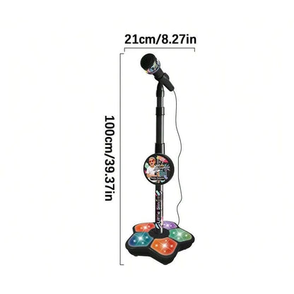 Children's Portable Karaoke Microphone Stand, Durable Electronic Karaoke Toy for Parties
