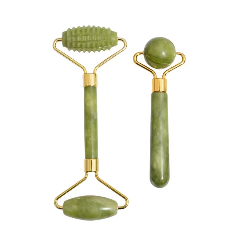Natural Jade Roller Massager for Face Roller Facial Liftting Anti-Wrinkle Gua Sha Jade Stone Skin Care Tool