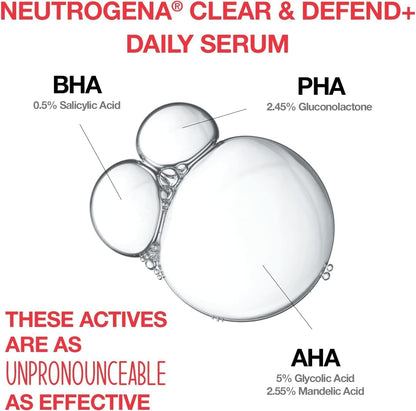 Clear & Defend+ 2-Step Skincare Set: Facial Wash & Serum for Spot-Prone Skin