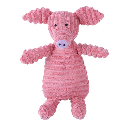 Corduroy Plush Dog Toys - Squeaky and Bite-Resistant Chew Toys for Small and Large Dogs