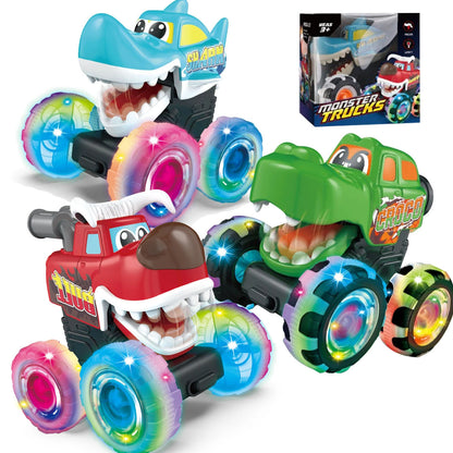 Children's Illuminated Inertia Wheel Toy Car - Light-Up Gift for Kids