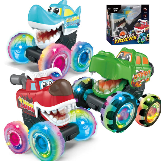 Children's Illuminated Inertia Wheel Toy Car - Light-Up Gift for Kids