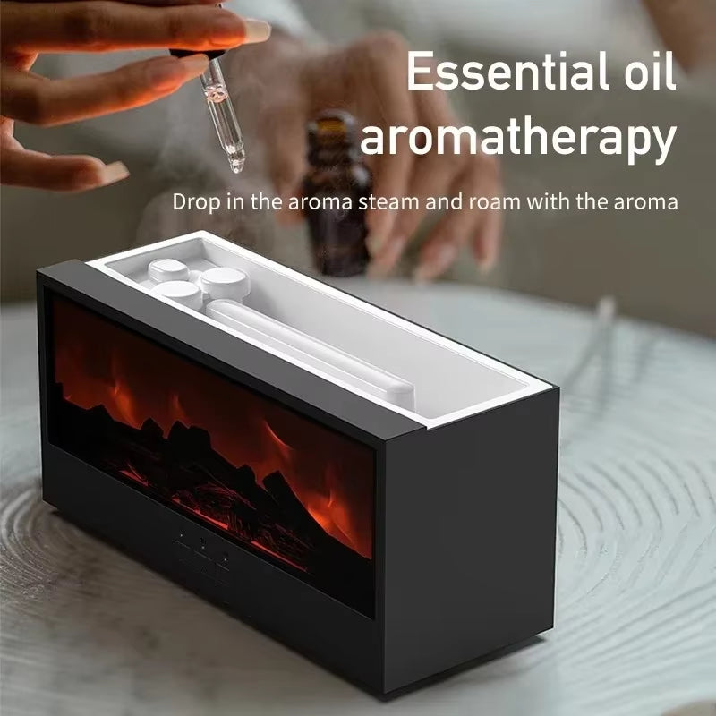 Flame Aromatherapy Machine Simulated 3D, Essential Oil Humidifier