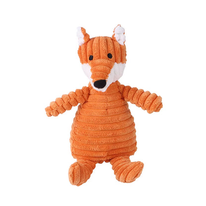 Corduroy Plush Dog Toys - Squeaky and Bite-Resistant Chew Toys for Small and Large Dogs