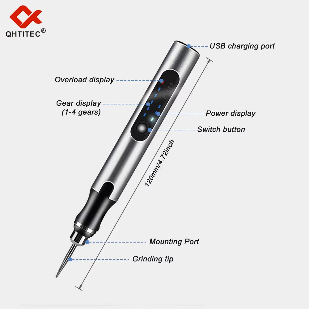 Mini Electric Engraving Pen 18000RPM | 3-Speed | Wireless | Jewellery