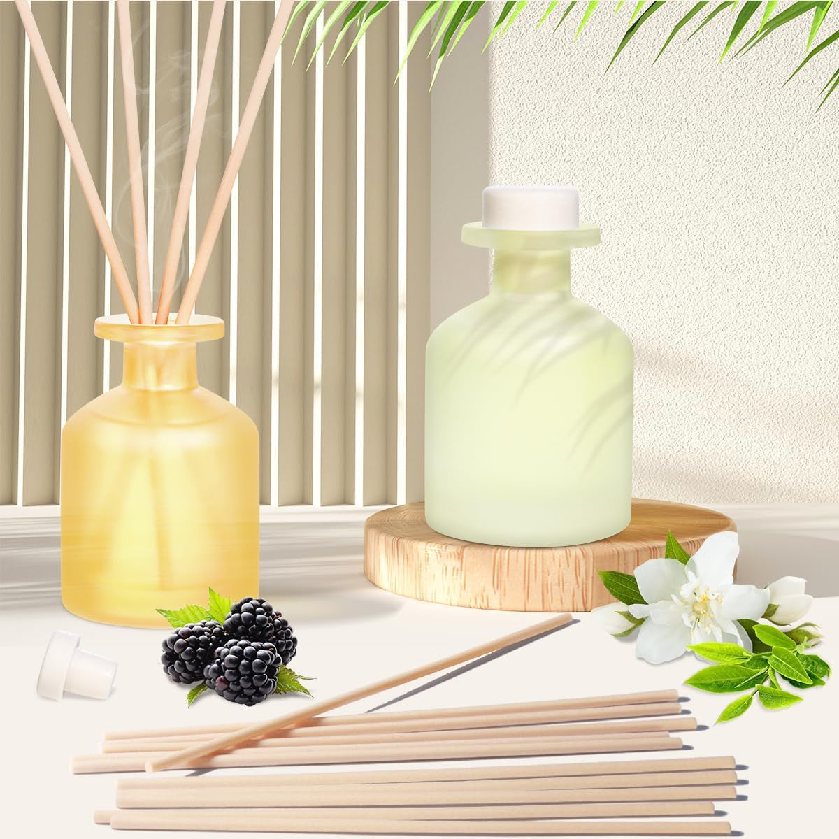 YISOWUH Reed Diffuser - Blackberry Pineapple & Jasmine Green Tea 3.38Oz (100Ml)