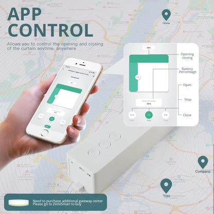 Zigbee Smart Curtain Driver Robot for Roman I Type U Type Curtains Track Alexa Google Home Control  Motor Drivers