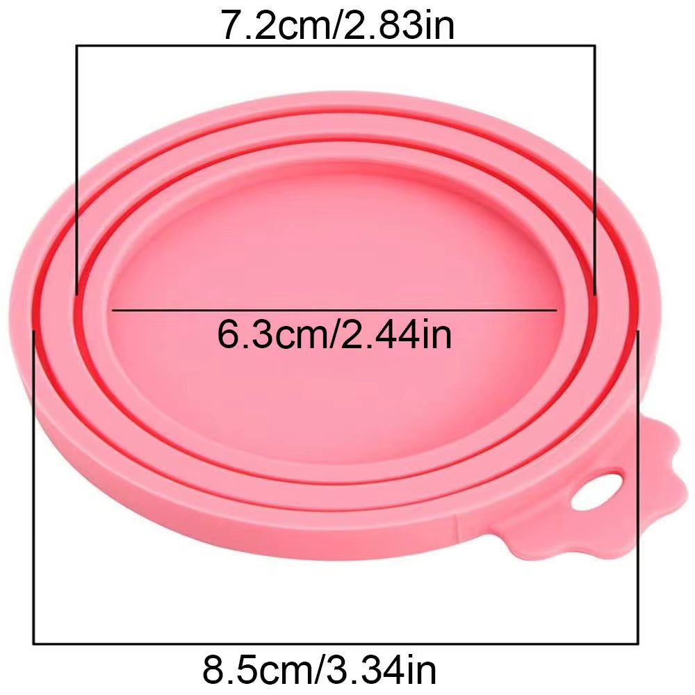 3 in 1 Silicone Canned Lid Reusable Food Tin Cover Keep Fresh Kitchen