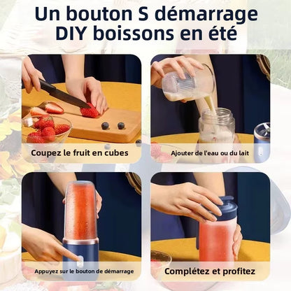 6 Color 400Ml Portable USB Blender Electric Travel Juicer Cup for Smoothie Milkshake Kitchen Mini Mixer Tool