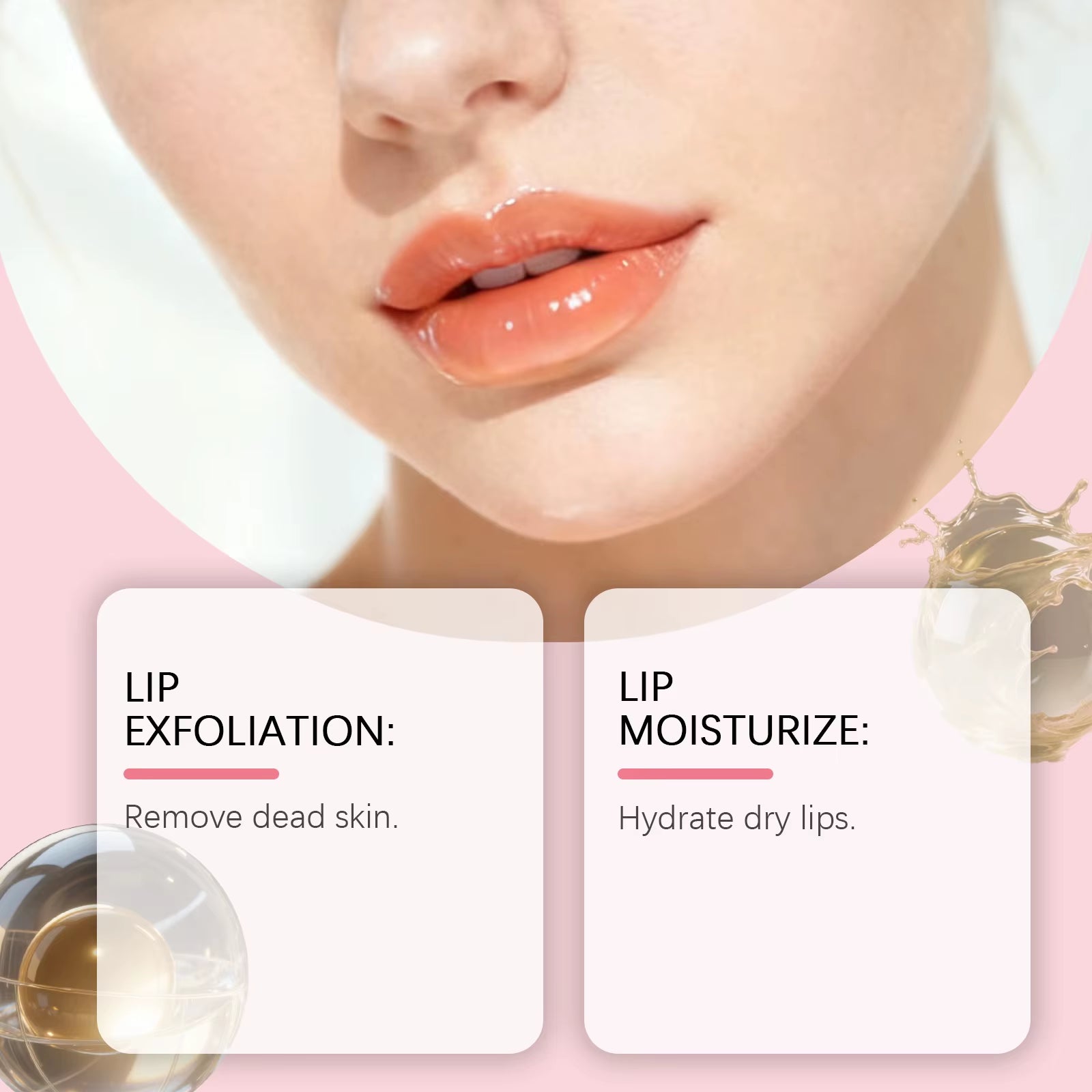 Strawberry Lip Scrub Exfoliating Preventing Drying Cracking Improve moisturizing Brightening Lip Care