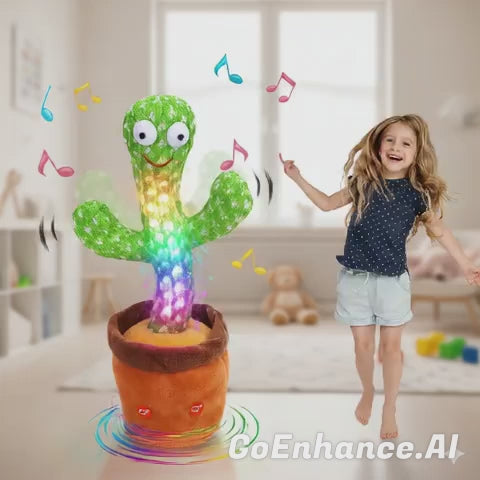 Dancing Cactus Toy — Talks, Sings & Repeats | 120 Songs Musical Plush Speaker | Best Kids Gift