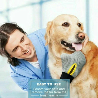 Breathable Heavy Duty Pet Grooming Glove Hair Removal