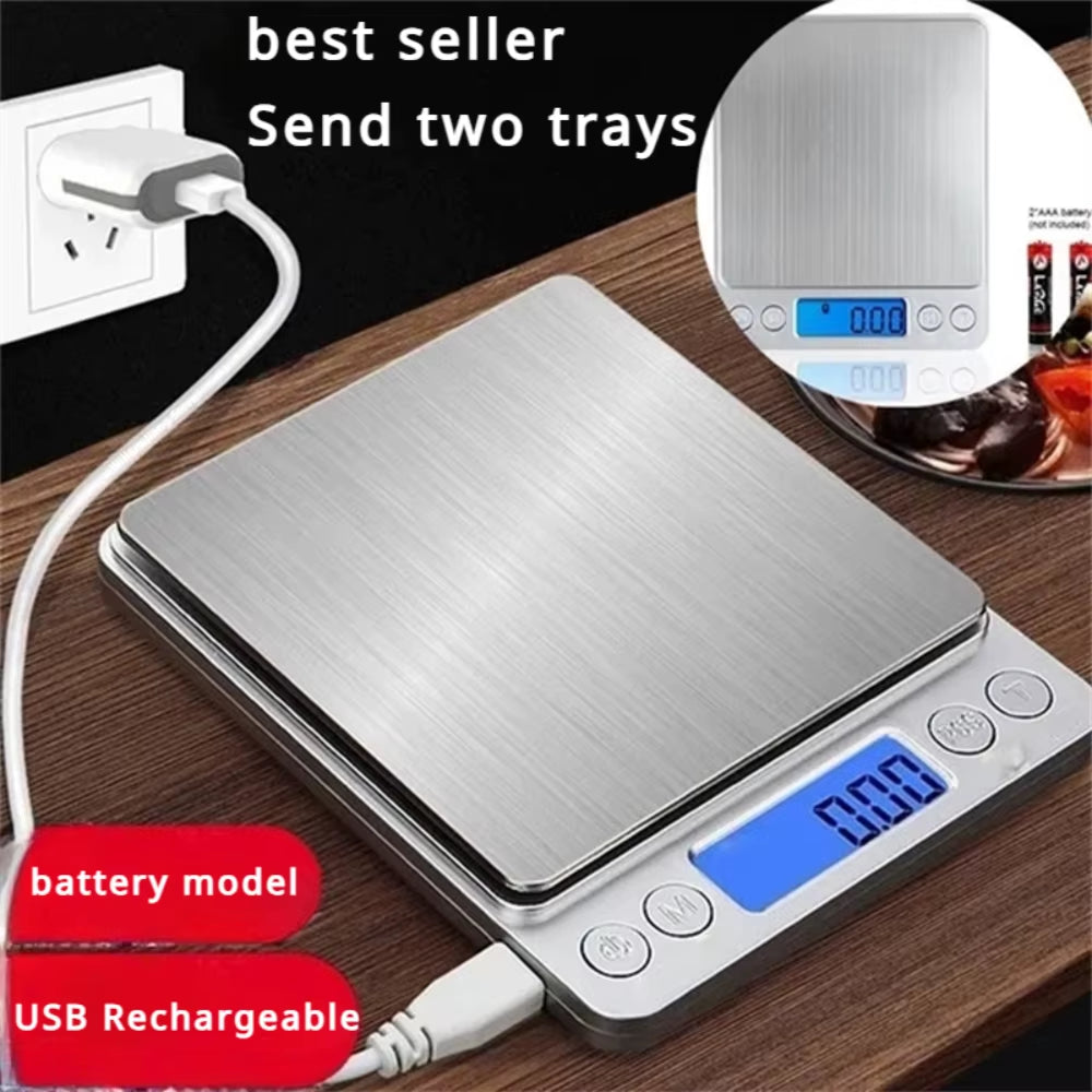 stainless Steel  Electronic Balance Weight Gold Gram 0.1/3000G - EditWell