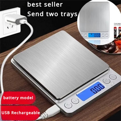 stainless Steel  Electronic Balance Weight Gold Gram 0.1/3000G - EditWell